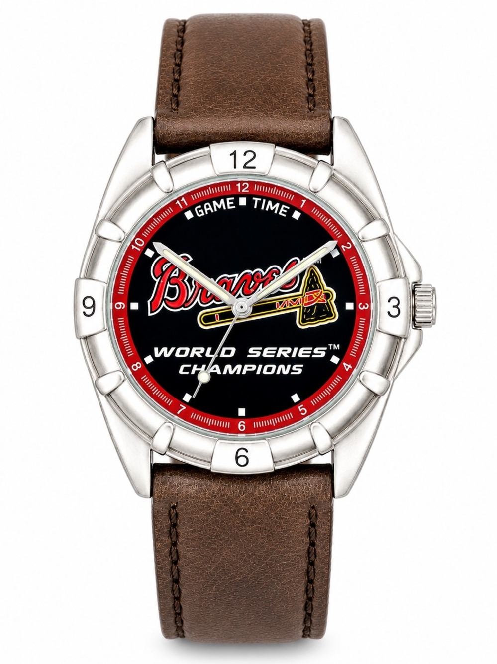 Game Time Atlanta Braves 1957 World Series Champions Watch New Battery w/Tin